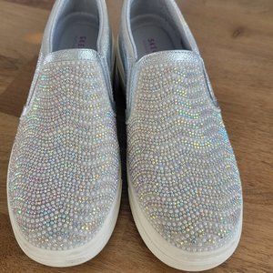 Skechers Double Up Platform Pearl and Sparkle Slip-on Sneakers